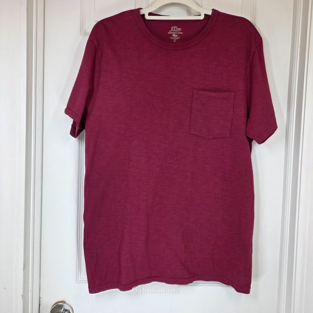 J. Crew Cotton Maroon Tee Men's Large